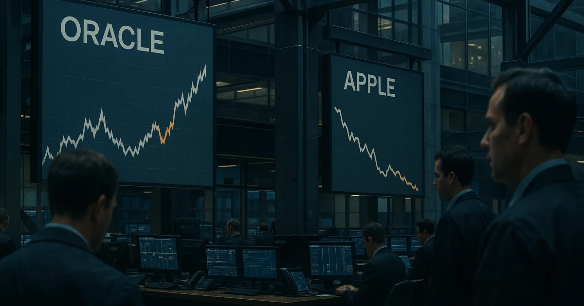 Oracle és Apple részvényei jelentős mozgásokat mutatnak