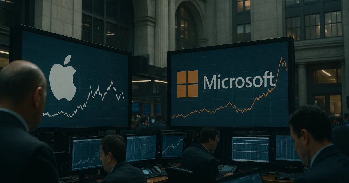 Apple és Microsoft részvényei nagy mozgásokat mutatnak