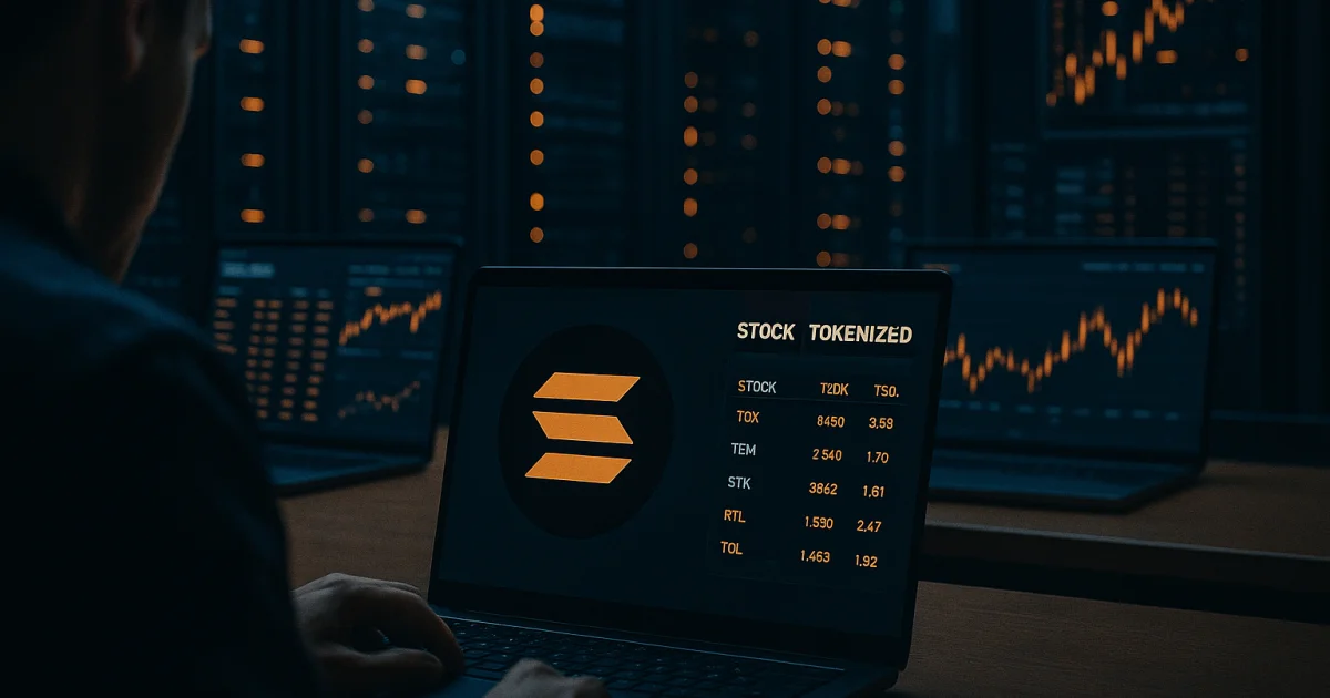 A Solana vezet a tokenizált részvénykereskedelemben, heti 3 milliárd dolláros forgalommal