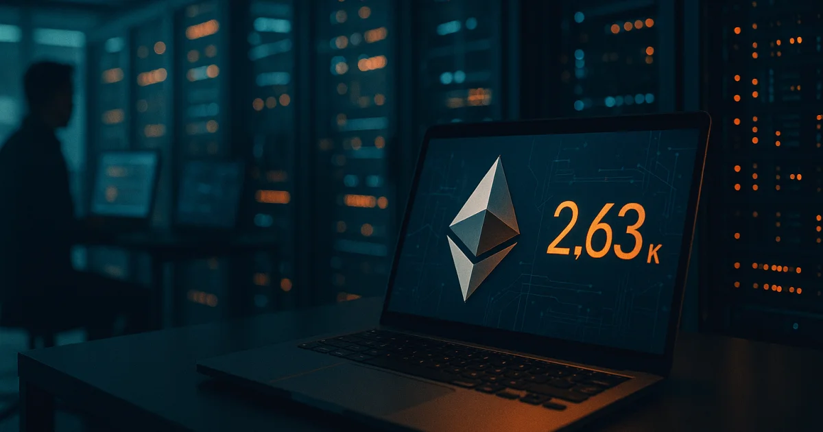 Ethereum elérte a $2.63K-t, rekord negyedévvel zárva