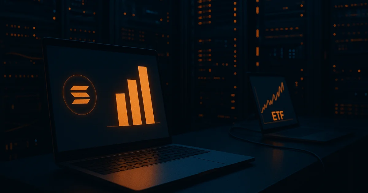Solana tranzakcióméret triplázódik, miközben a kripto-ETF-ek növekednek